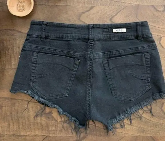Brandy melville black denim shorts sale