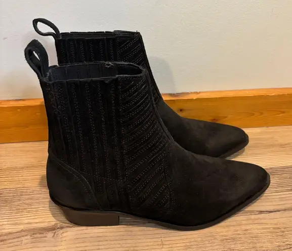 Allsaints Fion Black Suede Boots