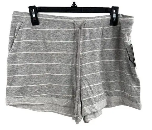 joe's jeans  Knit Pull On Shorts Grey Stripe XL New