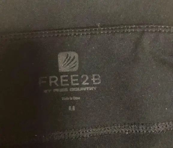 FREE2B Black Low Rise Pull On Stretch Cropped Skinny Casual Leggings Size M Size M