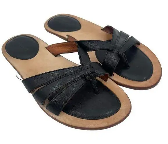 Gentle Souls Sandals Size 8 Leather Flats Thong Comfort Luxury Flip Flop Casual