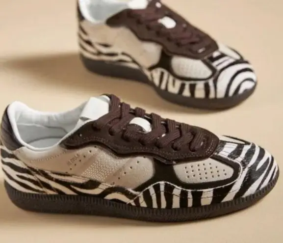 ALOHAS , Tb.490 Soft Brown Leather Sneakers, Zebra Print