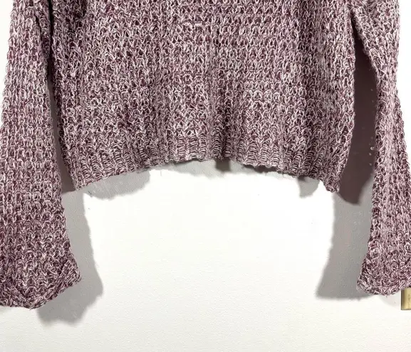 United Colors Of Benetton Purple Chunky Knit Crew Neck Sweater