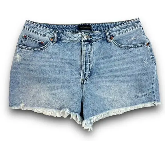 House of Harlow 1960 Denim Jean Cutoffs Shorts Button Fly High Waist Size 32 Blue