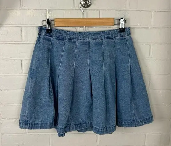 Forever 21  Denim Pleated Mini Skirt Size M