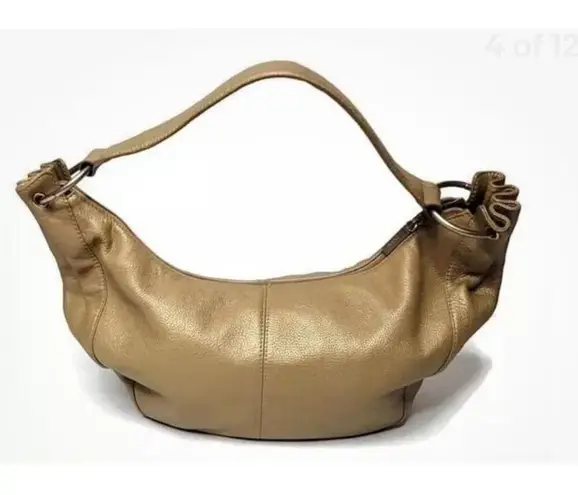 Hobo International Slouch 90s Style Gold Shoulder Bag w/story card Medium