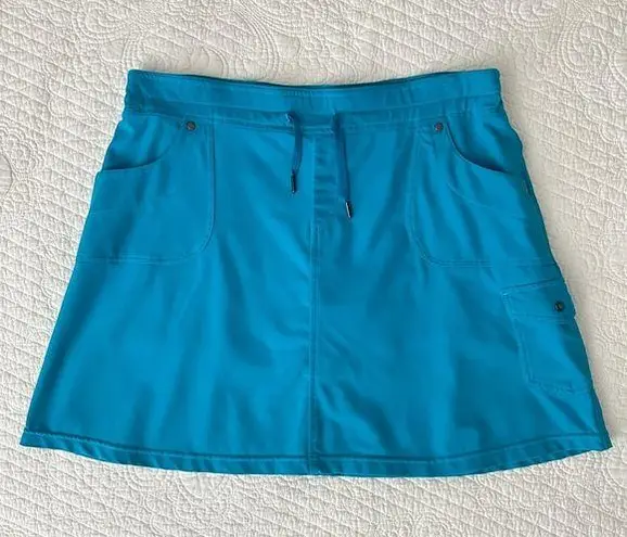 Kuhl Women's Mova Blue Cargo Outdoor Hiking Skort Skirt Size Large