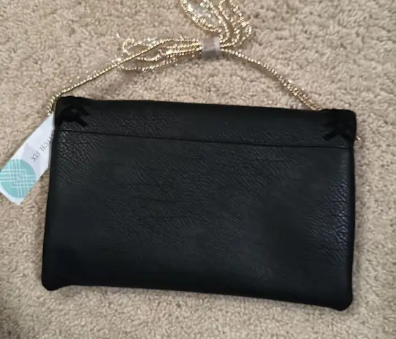 MWT MODA LUXE convertible, black cross body purse Gold