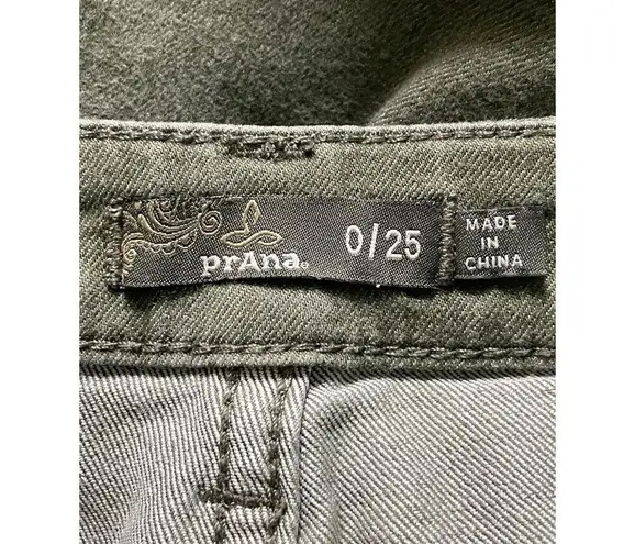 prAna Women's Jett Capri Pants Green Ankle Skinny Size 0/25