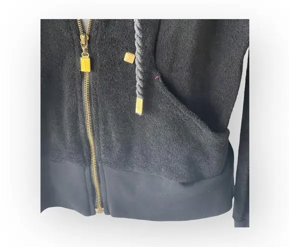 Y2K: new Kritik Nola Terry Juicy Zipper Kangaroo Pocket Hoodie Black L Size L