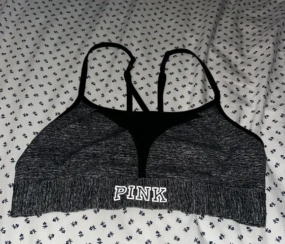 Victoria's Secret PINK by Victoria Secret sport bra grey/black