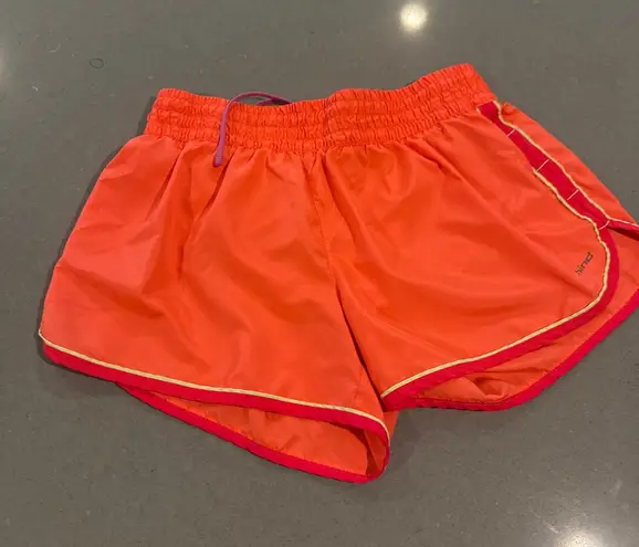 HIND Athletic Running Shorts Elastic Waist Lightweight Activewear Womens large Orange