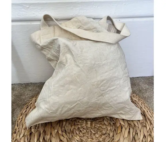 Vintage 80s Cassy Company White Ballerina Teddy Bear Tulle Canvas Tote Bag