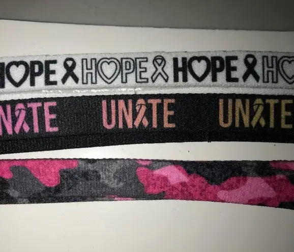 BREAST CANCER AWARENESS 3PK ELASTIC HEADBANDS