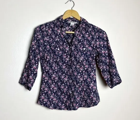 Fun & Flirt CLEARANCE! Floral Snap Down Shirt Size S EUC