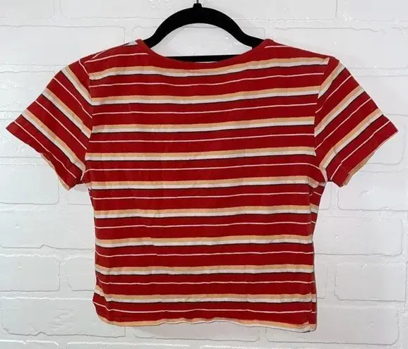 PacSun MetoWe Striped Wrapped Crop Top