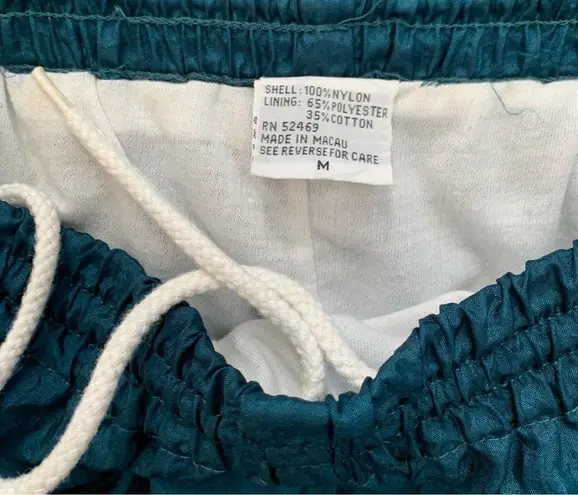 Vintage Teal Nylon Track Pants sz M Size M