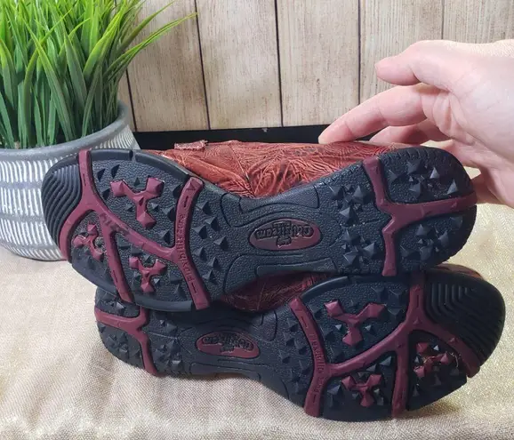 GOLFSTREAM Women's Size 8M Red, Gold, Metallic Golf Loafers Red