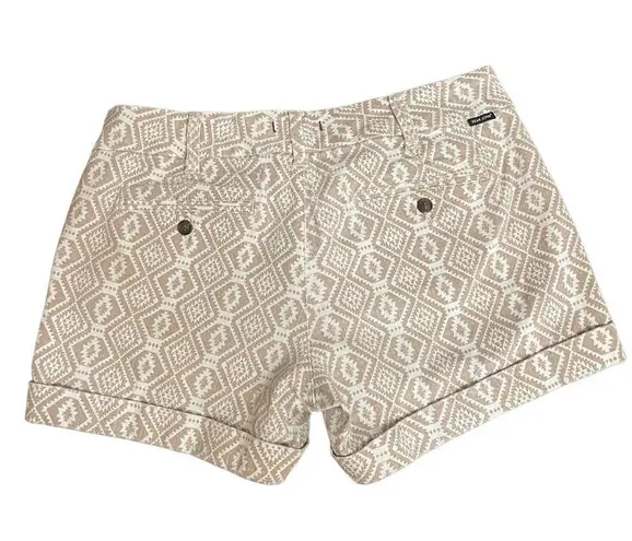 Dear John Flat Front Cuffed Chino Shorts Tribal Print Women’s size 30