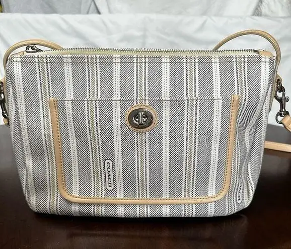 Coach  Legacy Ticking Stripe Hobo Crossbody