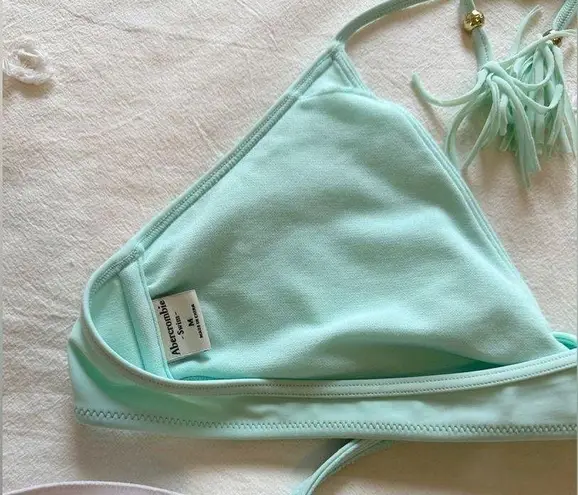 Abercrombie & Fitch  Wrap Around Bikini Top - Light Turquoise - M