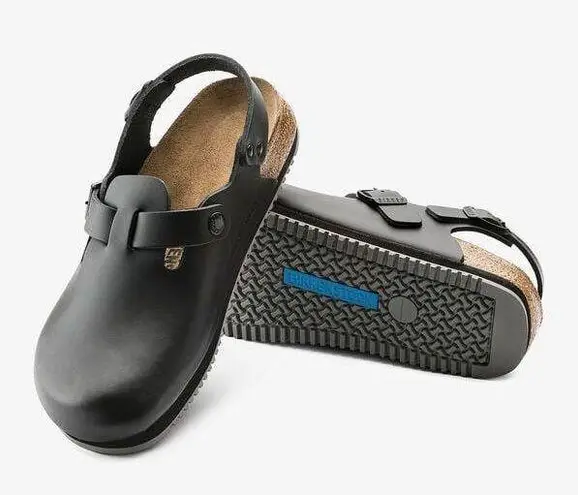 Birkenstock Black Tokio Super Grip Clogs - Image 1
