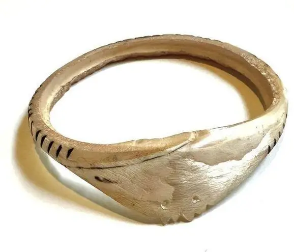 Old African Turban Shell Tribal Bangle Bracelet