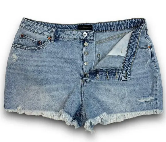 House of Harlow 1960 Denim Jean Cutoffs Shorts Button Fly High Waist Size 32 Blue