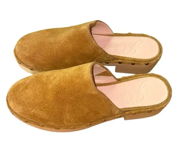 J Crew Dakota Clogs in Burnished Pecan Suede Brown Size 6.5