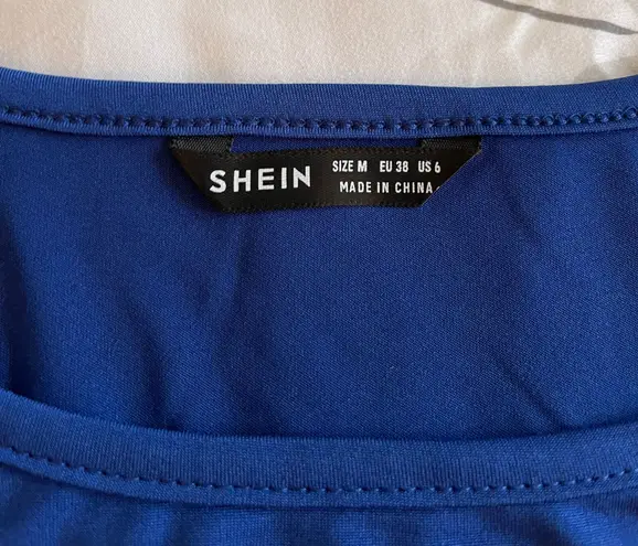 SheIn Scoop Neck Side Drawstring Top