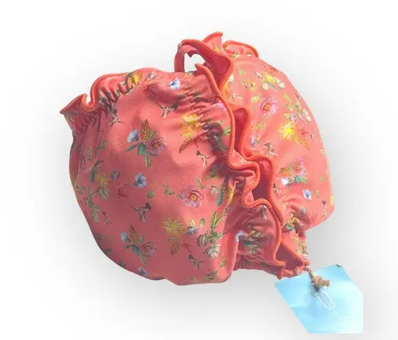 Maria Tulipa ⚘ Wavy Hummingbird Floral Triangle Bikini Top ⚘ Electric Peach ⚘ L Orange Size L - Image 11