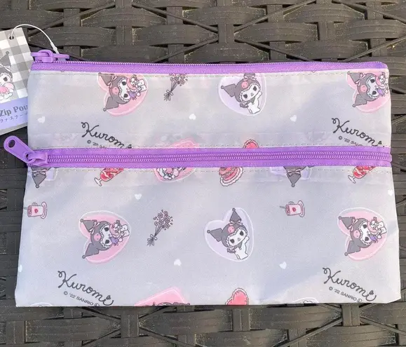 Sanrio Gray Kuromi 2 Zipper Bag