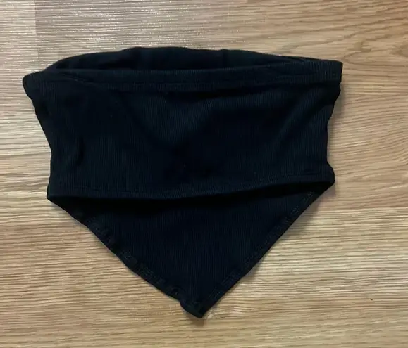 Crop Bando Shirt Black Size M