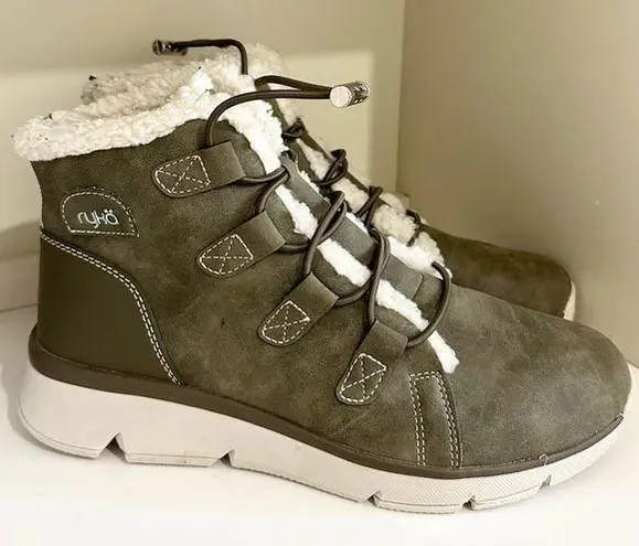 Ryka  Chill Out Ankle Boots, Olive, Women's 9.5W winter casual