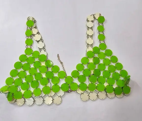 H:ours Diana Top in Neon Green