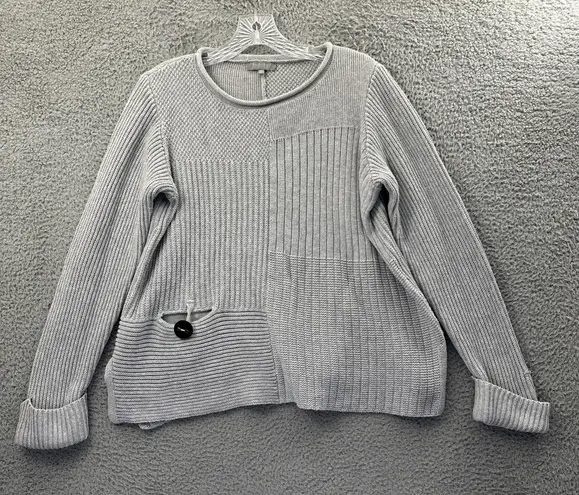 Habitat Clothes To Live In Roll Neck Knit Sweater Gray Lagenlook Women's Medium