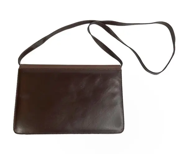 Brown Faux Leather & Suede Patchwork Front Shoulder Purse