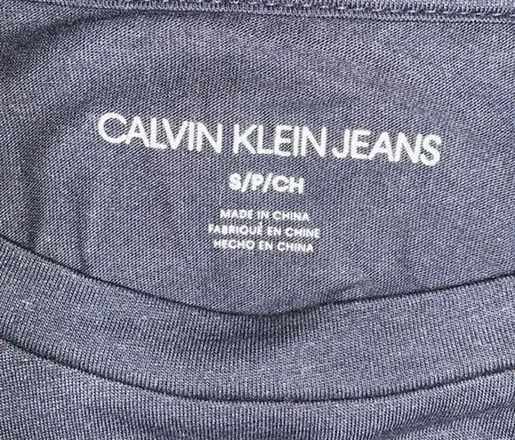 Calvin Klein  Jeans Womens T Shirt Top Relaxed Fit Logo Navy Blue Pink Small