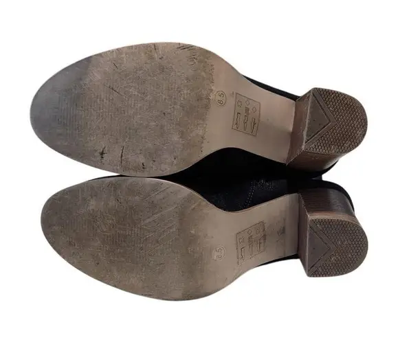 Sole Society Benedict Black Suede Knee High Boots Heeled Western Womens 8.5