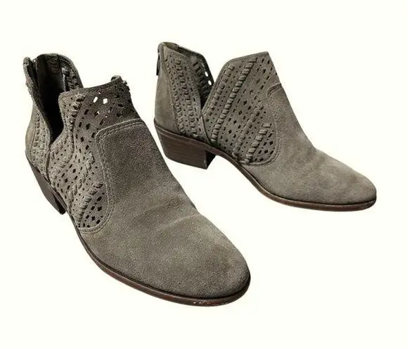 Vince Camuto  Gray Suede Ankle Booties thumbnail 1
