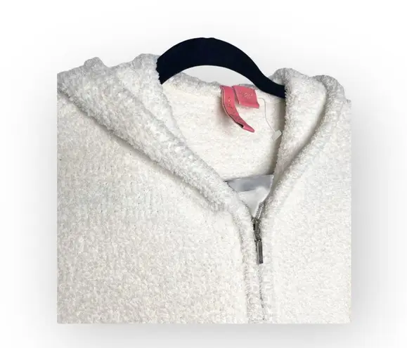 new Charlotte Tarantola π Fluffy Zipper Hoodie π Faux Sherpa π Winter White Size L