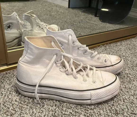 Converse High Top Platform White