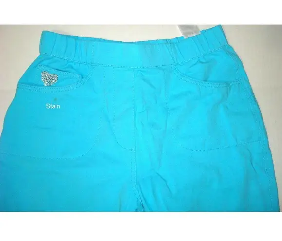 Womens Quacker Factory Dream Jeannes S Capri Turquoise Blue Pull On Pants Rhines