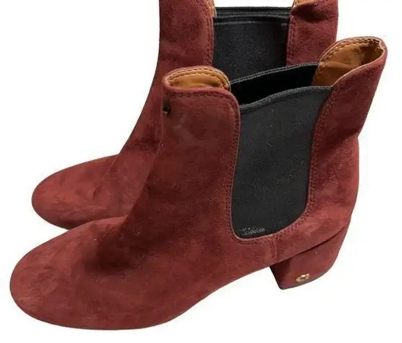 Coach Shoes  Tia Suede Ankle Bootie Wine Red Size 7