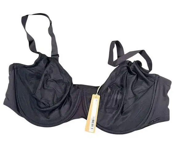 SKIMS Womens Black ONYX NEW Smoothing Full Cover Unlined Underwired Bra Sz 42DD
