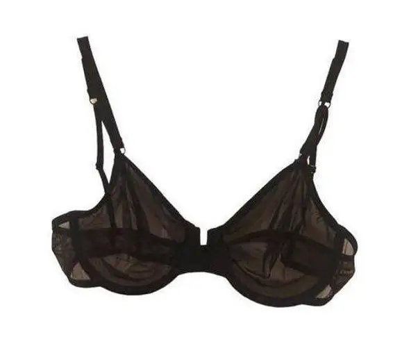 NWOT SIMONE PERELE ROSALIE FULL CUP BRA 18Y314 BLACK 34B Sheer Black Bralette Size undefined