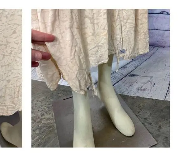 Victorian Edwardian Ruffled short sleeved robe size small Pink