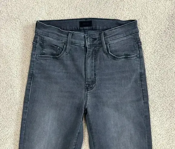 Mother Denim The Weekend Fray Black Jeans Bootcut Mid rise Retro Size 25