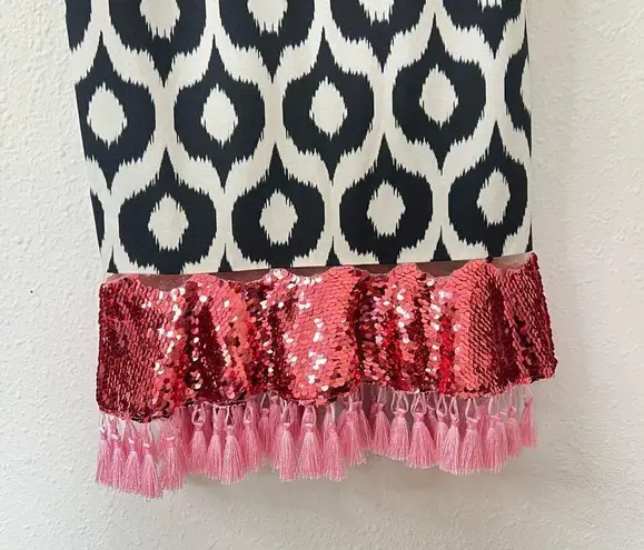 Sachin + Babi Ayran Midi Sequin Tassel Cocktail Dress NEW Size 4 (FLAWED)