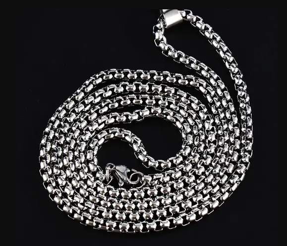 Mens Sea Anchor Necklace Stainless Steel Nautical Viking Punk Biker Pendant